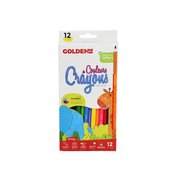 Crayons De Couleur GOLDEN Boite De 12