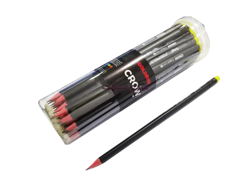 Crayon GOLDEN Triangulaire HB 37014 Noir Avec Gomme