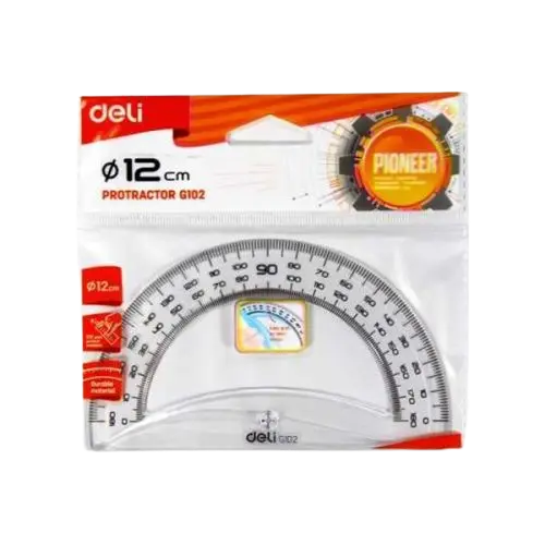 Rapporteur DELI 180° en Plastique 