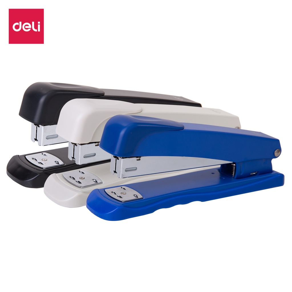 Agrafeuse de Bureau DELI 25 Feuilles avec Ote Agrafes Multi-Couleurs
