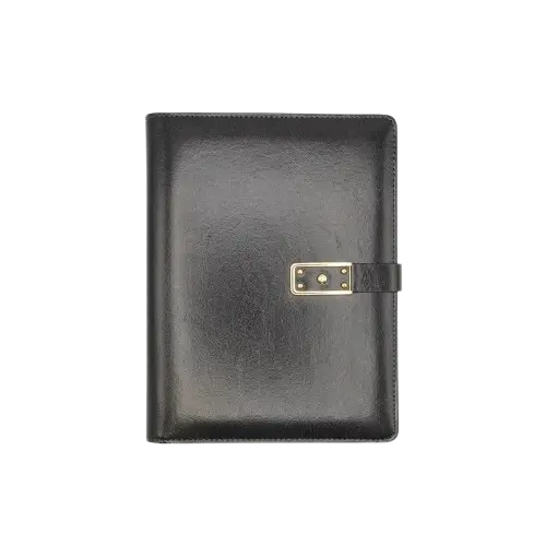 Organiseur RIDEX Design Luxe A5 en PU avec Boucle en Métal Gris
