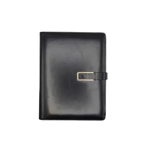 Organiseur RIDEX Design Luxe A5 en PU avec Boucle en Métal Noir