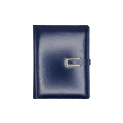 Organiseur RIDEX Design Luxe A5 en PU avec Boucle en Métal Bleu