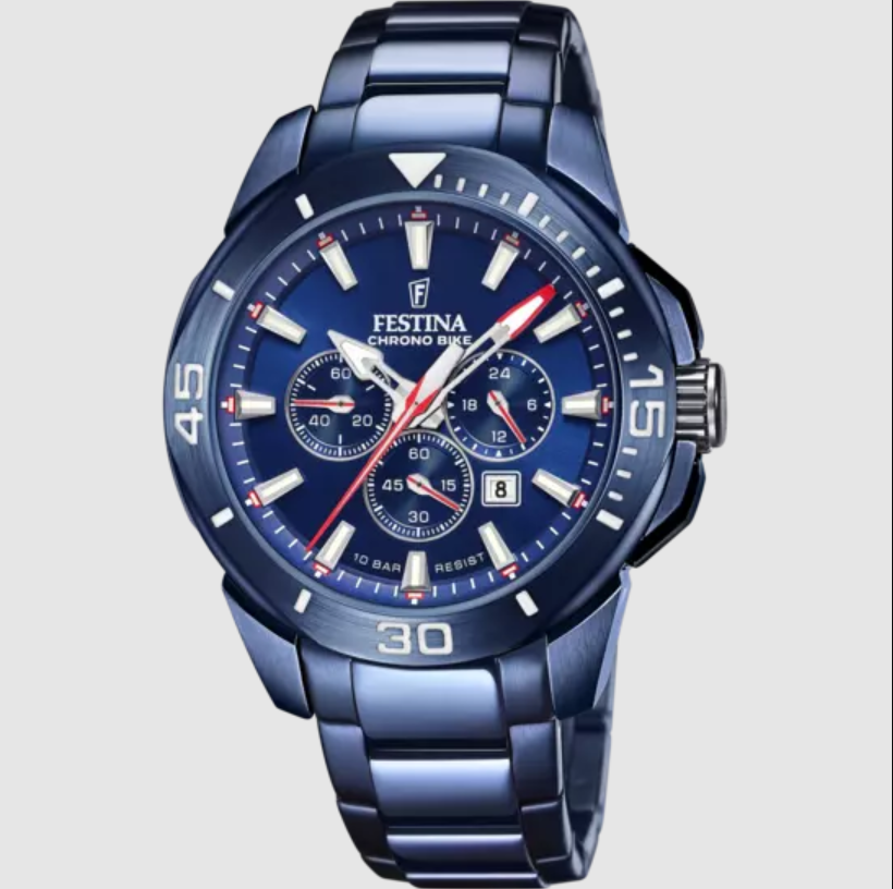 Montre FESTINA SPECIAL EDITIONS 20643/1 pour Homme Bracelet en Acier Inoxydable Bleu