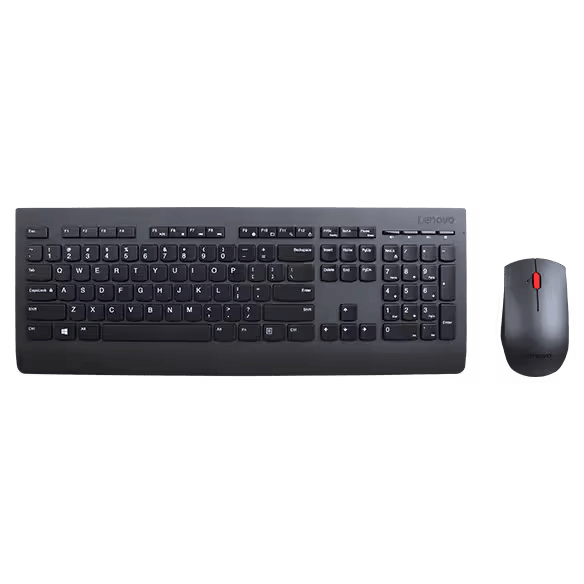 Kit Clavier et Souris sans Fil LENOVO Azerty Noir