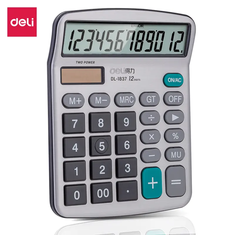 Calculatrice de Bureau DELI 12 Chiffres Multi-Couleurs  