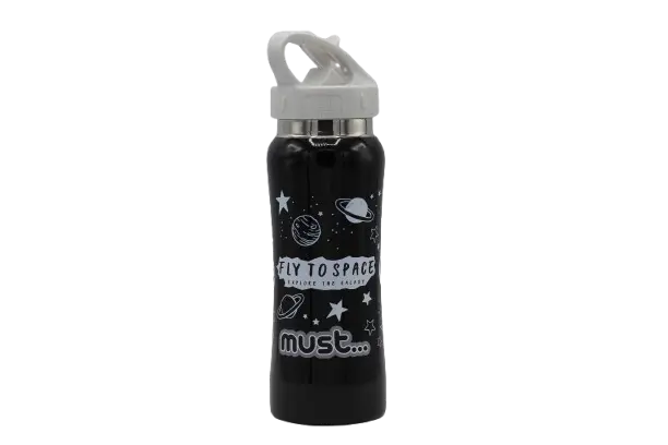 Gourde D'eau en Aluminium MUST 500ml 22.5x6.8cm Multi Motif