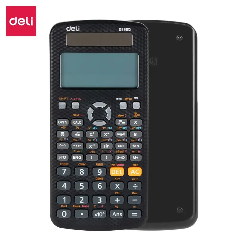 Calculatrice Scientifique DELI ED991EX 652 Fonctions Noir