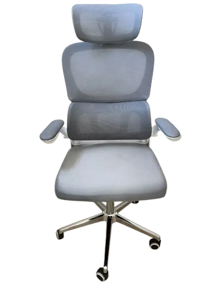 Chaise Directionnelle Filet avec Accoudoirs en Plastique Gris 