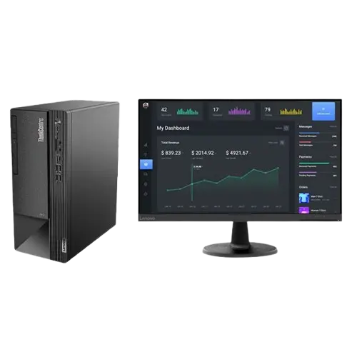 Ordinateur de Bureau LENOVO Neo 50T Gen4 i5-13400  8Go DDR4 512Go SSD Clavier Azerty Freedos avec écran LENOVO C22-20 21.5" 1920x1080p FHD