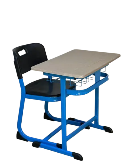 Table avec chaise scolaire multi-couleurs 
