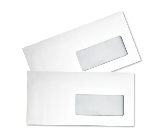 Boite de 1000 Enveloppes FARAS F15 DL Blanc Fermeture Gommée 114x229mm  avec Fenêtre