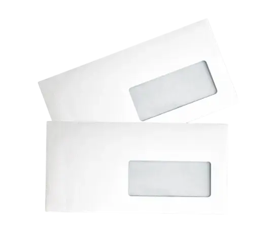 Boite de 1000 Enveloppes FARAS F15 DL Blanc Fermeture Gommée 114x229mm  avec Fenêtre