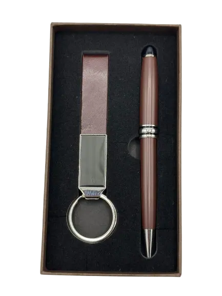 Coffret 02 Pcs MONAMIX Stylo Port Clé Marron  