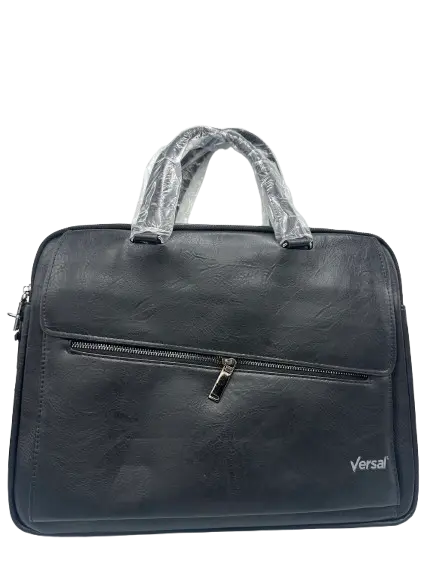Cartable Lux Versal 1612 En Cuir Noir