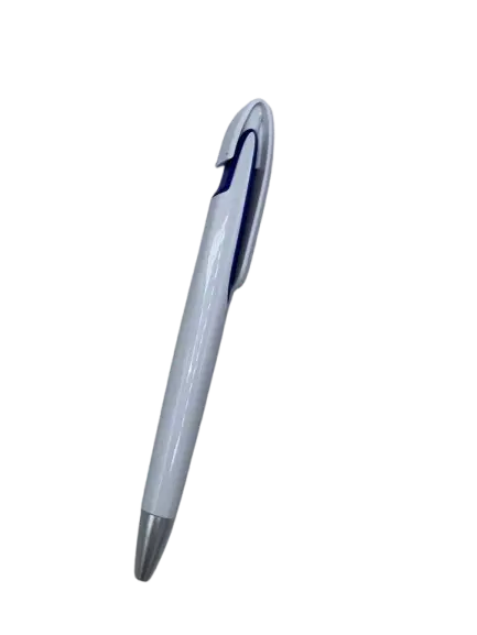 Stylo Sérigraphie Versal Rétractable VR519A Blanc et Blue