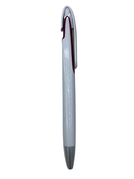 Stylo Sérigraphie Versal Retractable VR519A Blanc et Rouge