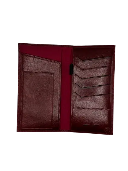 Compagnon de Voyage En Cuir Bordeau