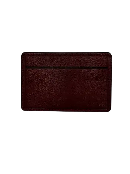 Porte Cartes Crédit  2 Volets En Cuir Marron 