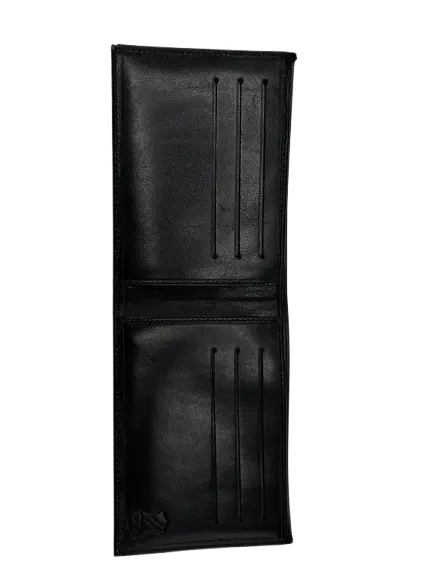 Porte Feuilles USA En Cuir Noir 