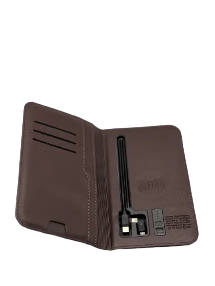 Porte Feuille Cuir avec Power Bank 