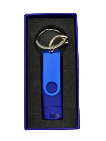 Clé USB et Porte Clé 32GBG OTG avec Boite Bleu