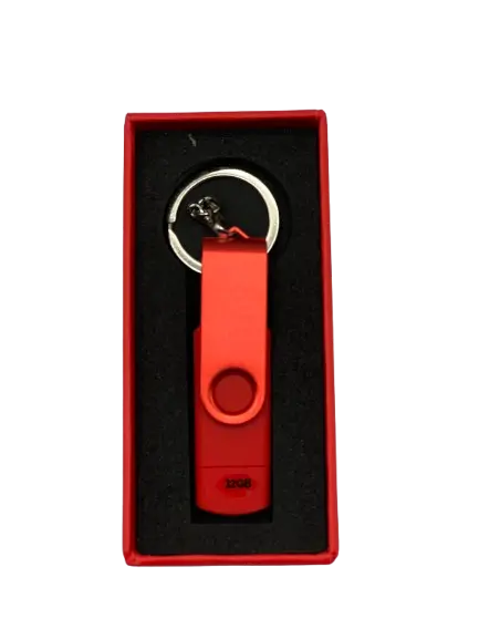 Clé USB et Porte Clé 32GBG OTG  avec Boite Rouge