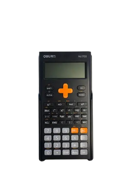 Calculatrice Scientifique DELI 240 Fonctions 10+2 Chiffres 2 Lignes Gris Foncé
