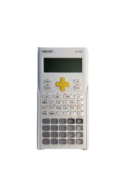 Calculatrice Scientifique DELI 240 Fonctions 10+2 Chiffres 2 Lignes Blanc