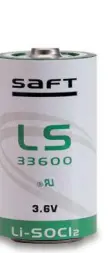 Batterie lithium Primaire SAFT Li-SOCl₂ 3.6V 17Ah