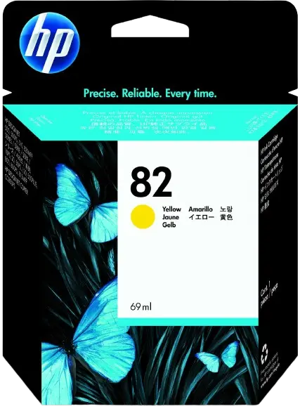 Cartouche D'encre CORALJET Yellow Compatible HP 82  pour Imprimantes Designjet 500 510 800 820