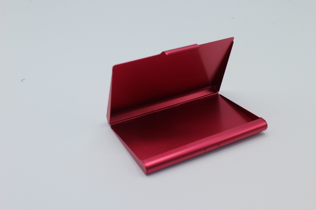Porte cartes de visite Métallique rouge