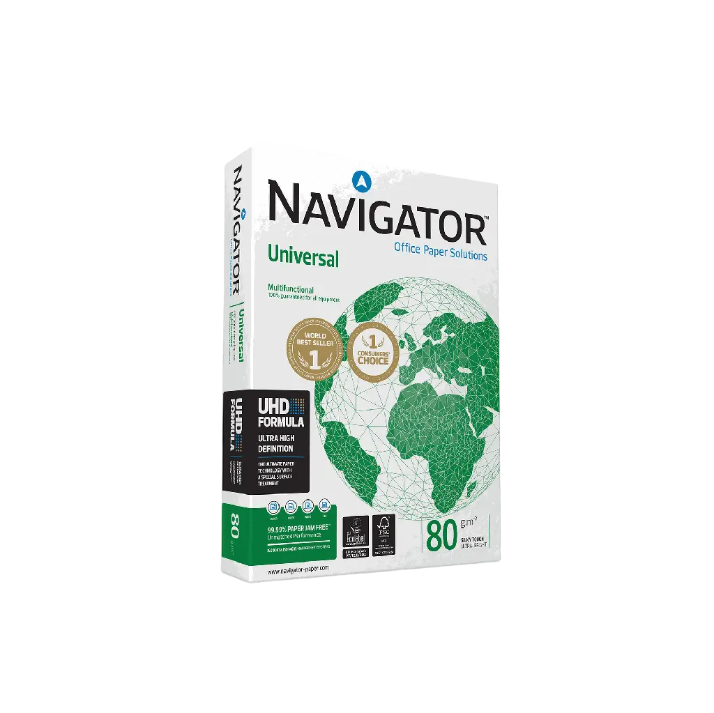 Rame de 500 Papier Extra Blanc NAVIGATOR A4 1er Choix 80g/m²
