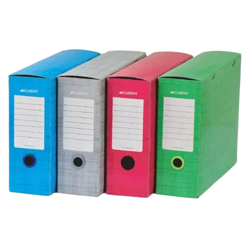 Boite D'archive CV en Carton Dos 90mm Multi-Couleurs