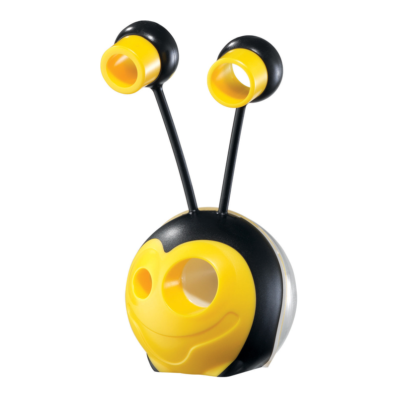 Taille Crayon MAPED Double Croc Croc Universel 2 Trous avec Réservoir en Plastique Noir et Jaune