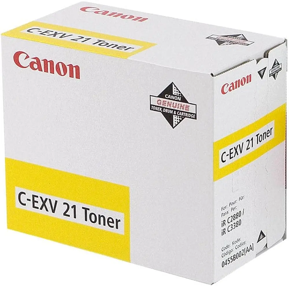 Toner CANON C-EXV21 Yellow Pour Imprimantes IRC-2380 2550 2880 3080 3380 3480 3580  
