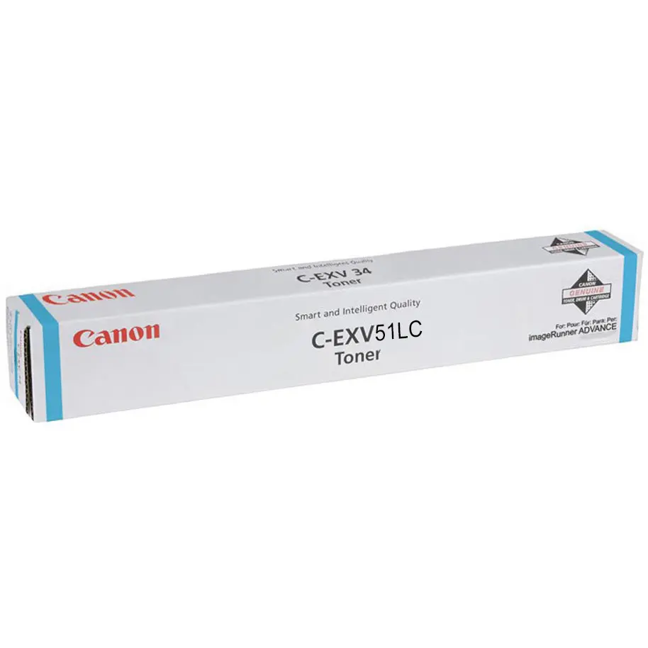 Toner CANON C-EXV 51 Cyan Pour Imprimantes  image Runner Advance C5535  C5535i C5540i  C5550i  C5560i 