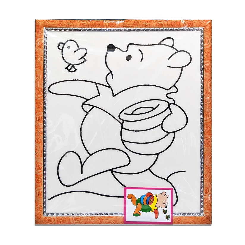 Tableau de Coloriage Blanc MOBS Fantaisie Multi-motifs Petit Format 25x20cm
