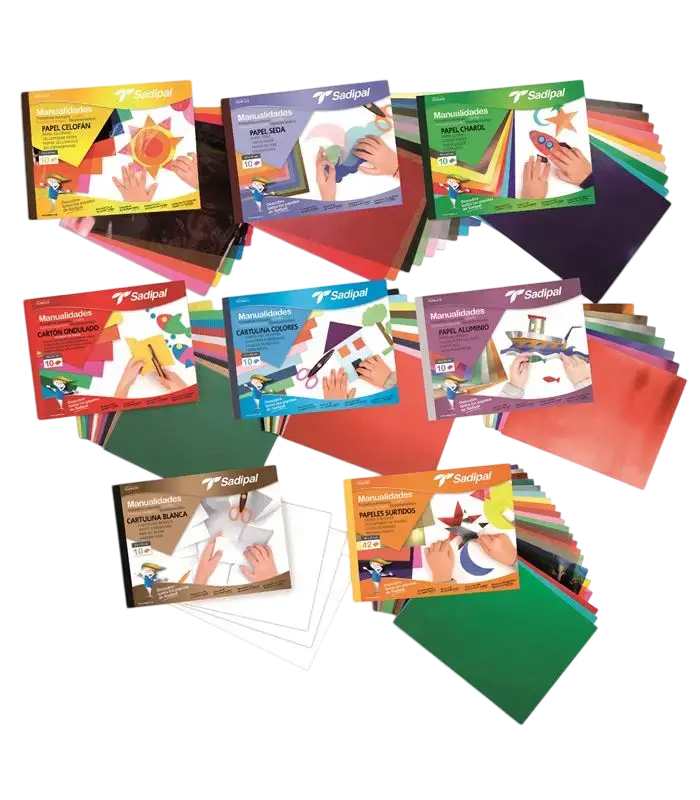 Bloc de Papier SADIPAL de 10 Couleurs en Aluminium 32x24 cm