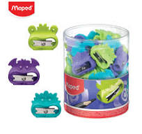 Taille Crayon Ecolier MAPED Vivo Monsters 1Trous Sans Réservoir en Plastique Multi-Couleurs