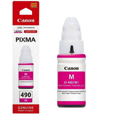 Bouteille d'Encre CANON GI-490 Magenta pour Imprimantes G1400 G2400 G3400
