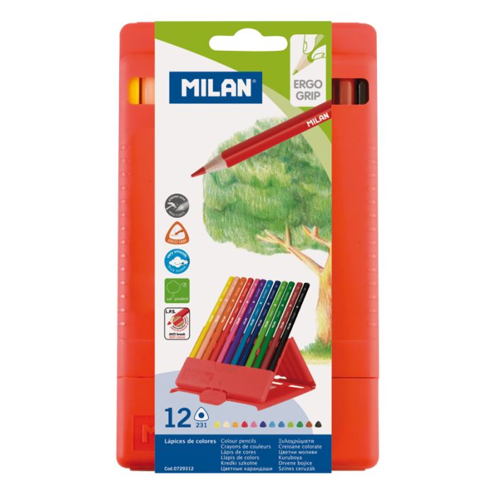 Crayons De Couleur MILAN Flexibox Boite de 12