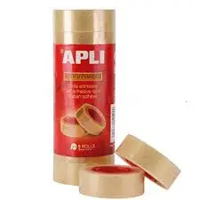 Rouleau de Scotch d'emballage Transparent APLI 15mmx33M 