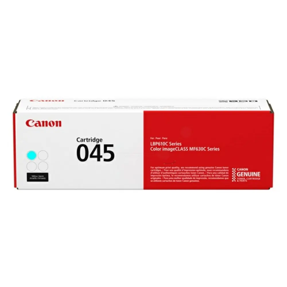 Toner CANON 045 Cyan Pour Imprimantes MF634CDW  LBP612CDW  MF632CDW  MF631CN  MF633CDW  LBP613CDW  LBP611CN  MF635CX  