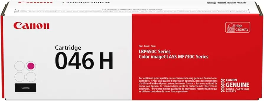 Toner CANON 046 Magenta Pour Imprimantes image CLASS LBP654Cdw LBP654Cx MF731Cdw MF735Cdw MF735Cx i-SENSYS LBP653Cdw LBP654Cx MF732Cdw MF734Cdw MF735Cx 