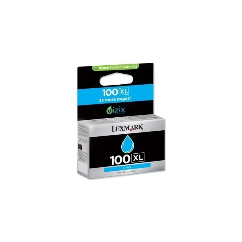 Cartouche D'encre LEXMARK N°100XL Cyan Pour Imprimantes S305 S405 S505 S605/Pro 205 705 805 901 905