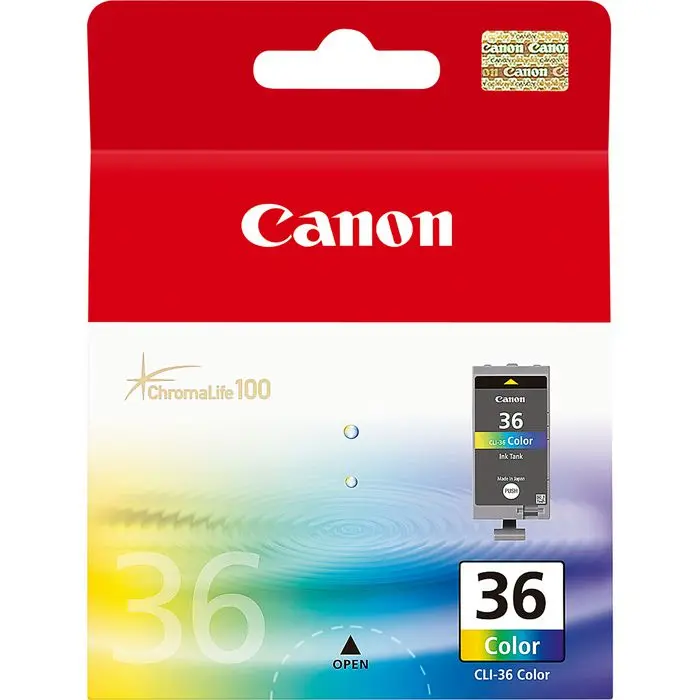 Cartouche D'encre CANON CLI-36 Couleur CMY pour Imprimantes PIXMA iP100 PIXMA mini260 PIXMA mini320