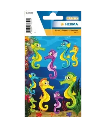 Etiquette Stickers Décor HERMA Hippocampe Fluo