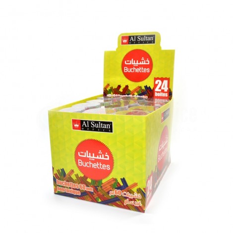 Bûchette AL SULTAN 50 Pcs Multi-Couleurs en Pot