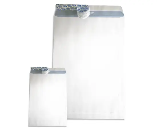 Boite de 500 Enveloppes Auto Adhésives F16 A5 162x229mm Ouverture Verticale Blanc